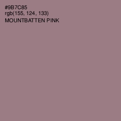 #9B7C85 - Mountbatten Pink Color Image
