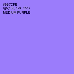 #9B7CFB - Medium Purple Color Image