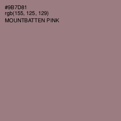#9B7D81 - Mountbatten Pink Color Image