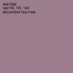 #9B7D8E - Mountbatten Pink Color Image