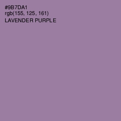 #9B7DA1 - Lavender Purple Color Image