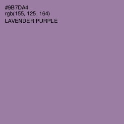 #9B7DA4 - Lavender Purple Color Image