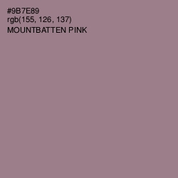 #9B7E89 - Mountbatten Pink Color Image