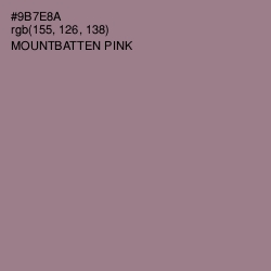 #9B7E8A - Mountbatten Pink Color Image
