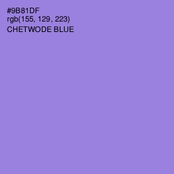 #9B81DF - Chetwode Blue Color Image