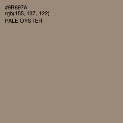 #9B897A - Pale Oyster Color Image