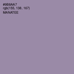 #9B8AA7 - Manatee Color Image