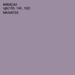 #9B8CA2 - Manatee Color Image