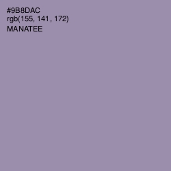 #9B8DAC - Manatee Color Image