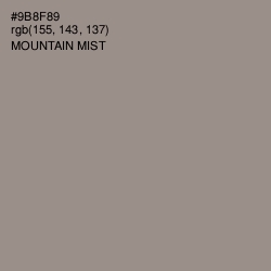 #9B8F89 - Mountain Mist Color Image
