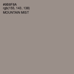 #9B8F8A - Mountain Mist Color Image