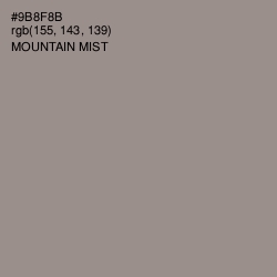 #9B8F8B - Mountain Mist Color Image