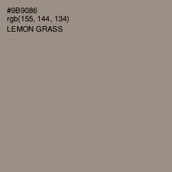 #9B9086 - Lemon Grass Color Image