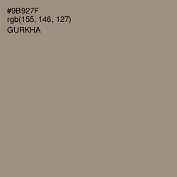 #9B927F - Gurkha Color Image