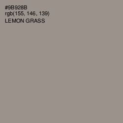 #9B928B - Lemon Grass Color Image