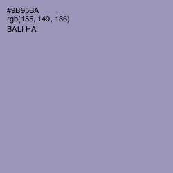 #9B95BA - Bali Hai Color Image