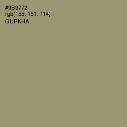 #9B9772 - Gurkha Color Image