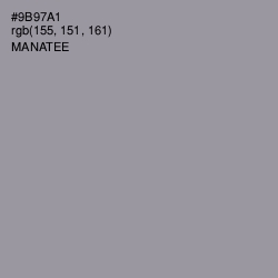 #9B97A1 - Manatee Color Image