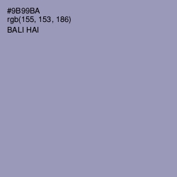 #9B99BA - Bali Hai Color Image