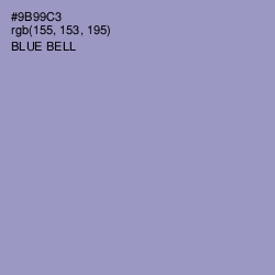 #9B99C3 - Blue Bell Color Image