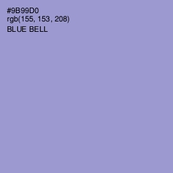 #9B99D0 - Blue Bell Color Image