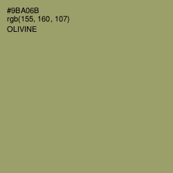 #9BA06B - Olivine Color Image