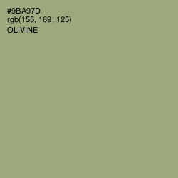 #9BA97D - Olivine Color Image