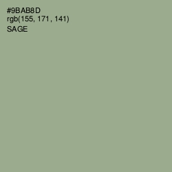 #9BAB8D - Sage Color Image