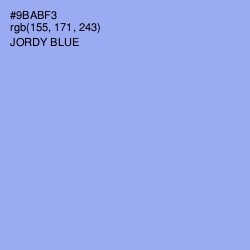 #9BABF3 - Jordy Blue Color Image