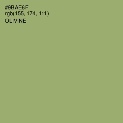 #9BAE6F - Olivine Color Image