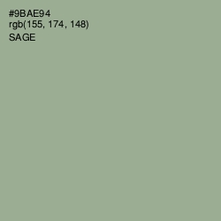 #9BAE94 - Sage Color Image