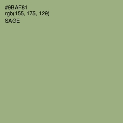 #9BAF81 - Sage Color Image