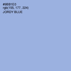 #9BB1E0 - Jordy Blue Color Image