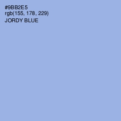 #9BB2E5 - Jordy Blue Color Image