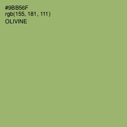 #9BB56F - Olivine Color Image