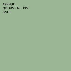 #9BB694 - Sage Color Image