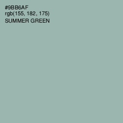 #9BB6AF - Summer Green Color Image
