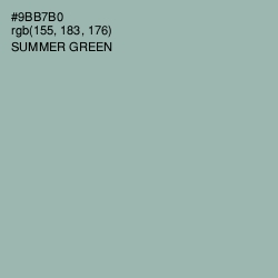 #9BB7B0 - Summer Green Color Image