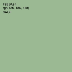 #9BBA94 - Sage Color Image