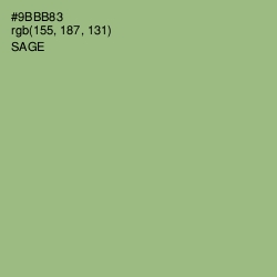 #9BBB83 - Sage Color Image
