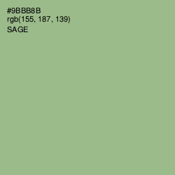 #9BBB8B - Sage Color Image