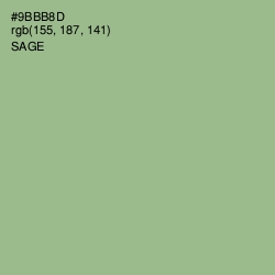 #9BBB8D - Sage Color Image