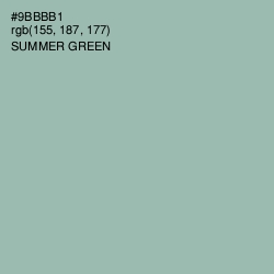 #9BBBB1 - Summer Green Color Image