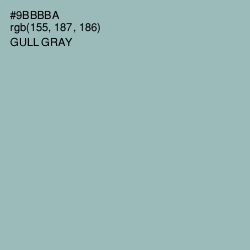 #9BBBBA - Gull Gray Color Image