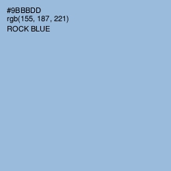#9BBBDD - Rock Blue Color Image