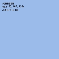 #9BBBEB - Jordy Blue Color Image