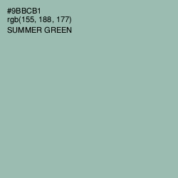 #9BBCB1 - Summer Green Color Image