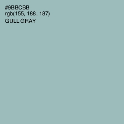 #9BBCBB - Gull Gray Color Image