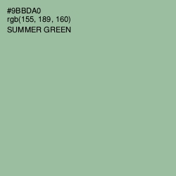 #9BBDA0 - Summer Green Color Image