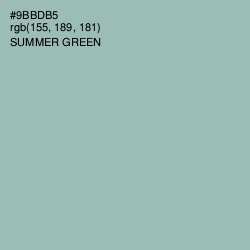#9BBDB5 - Summer Green Color Image